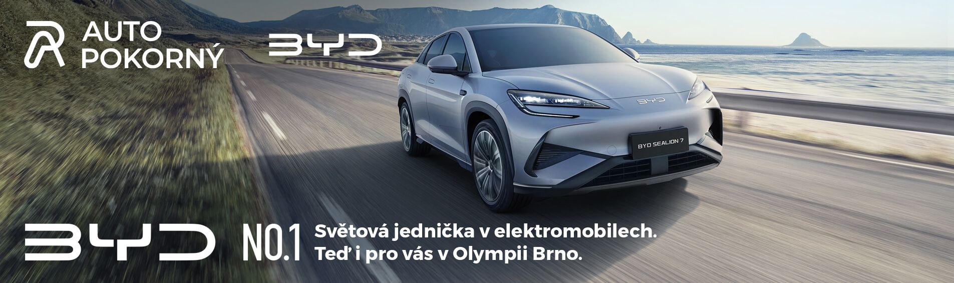 BYD Sealion 7 – světová jednička v elektromobilech, autosalon Auto Pokorný Olympia Brno